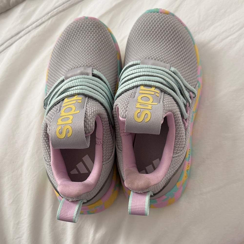 Adidas Kids Sneakers in Gray with Pastel Highlights